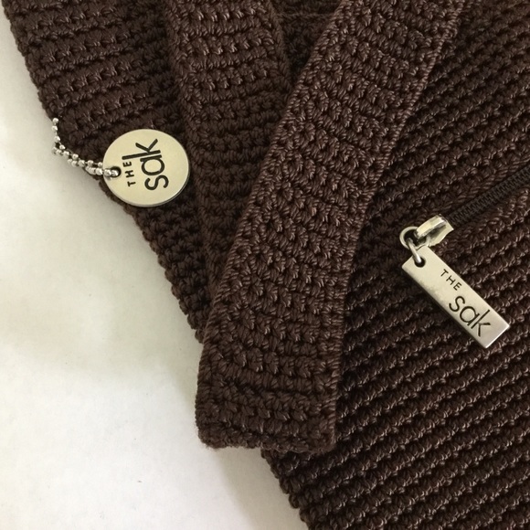 ❤️SOLD❤️THE SAK Brown Macrame Hobo Hippie Shoulder - Picture 5 of 6